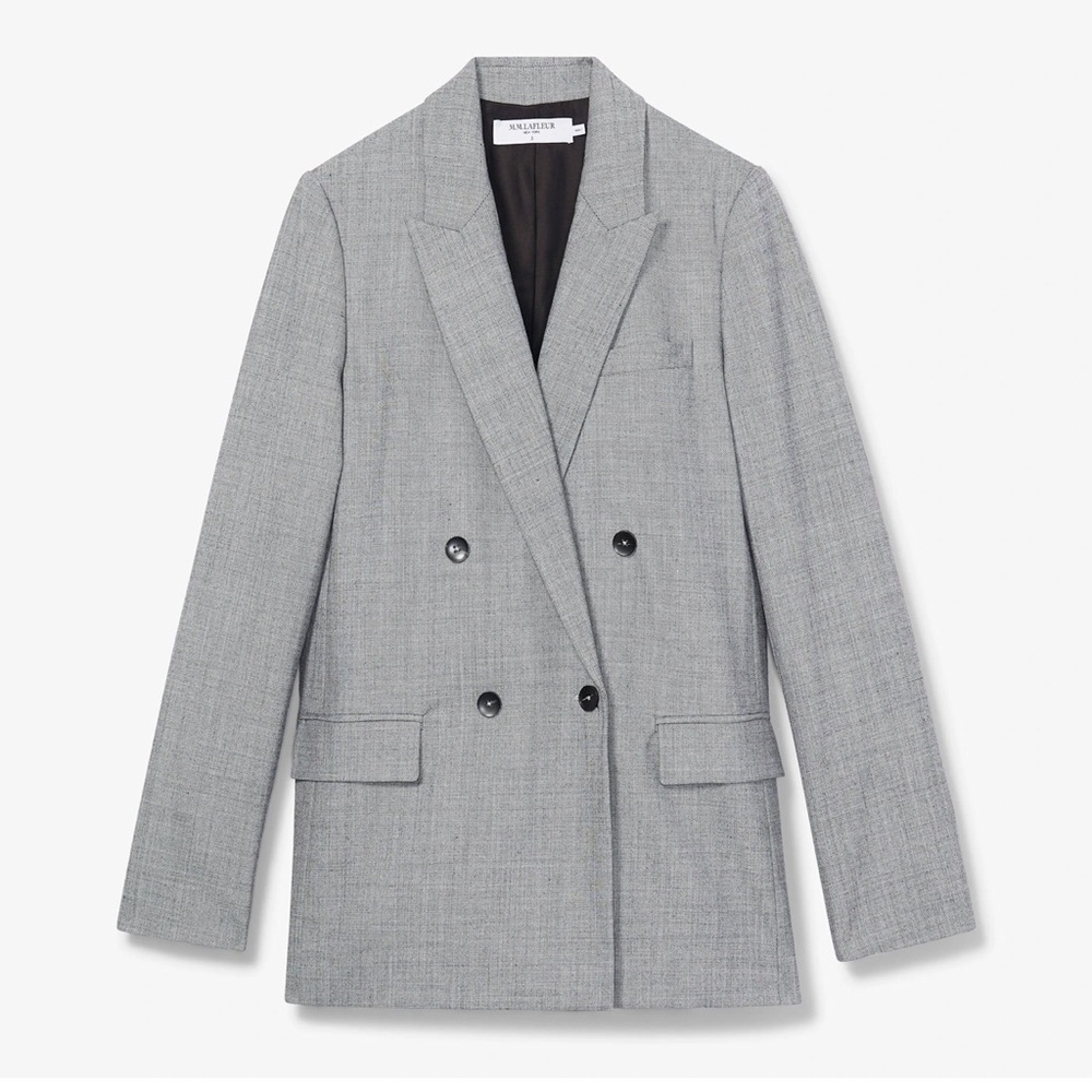 MM LaFleur The O'Hara Boyfriend Blazer - Sharkskin
